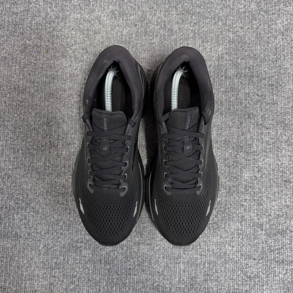 Brooks Ghost 15 Men's Size 9.5 Extra Wide (4E) Running Shoes Triple Black